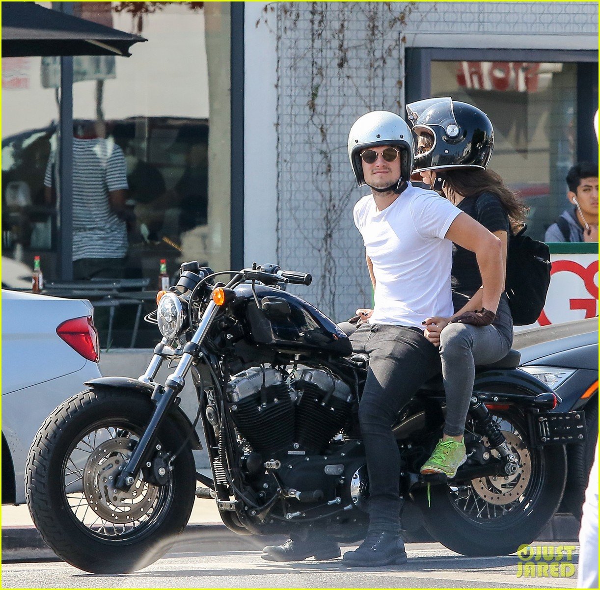 Josh Hutcherson & Girlfriend Claudia Traisac Enjoy a Motorycle Ride ...