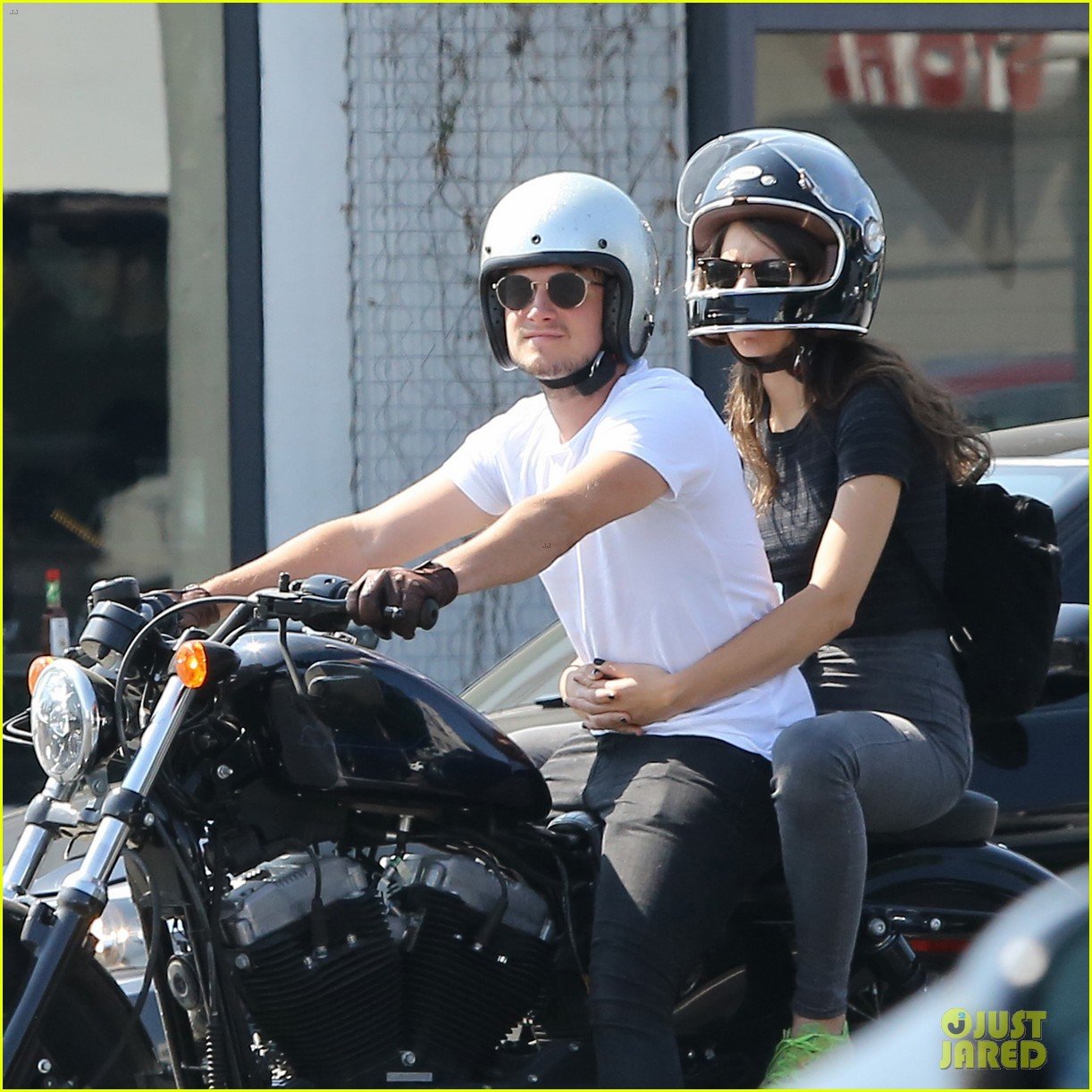 josh hutcherson girlfriend claudia traisac ride around on his motorcycle303mytext