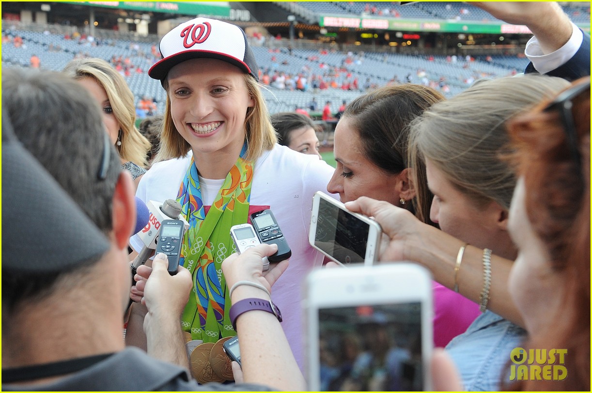 katie ledecky throws first pitch nationals game 01