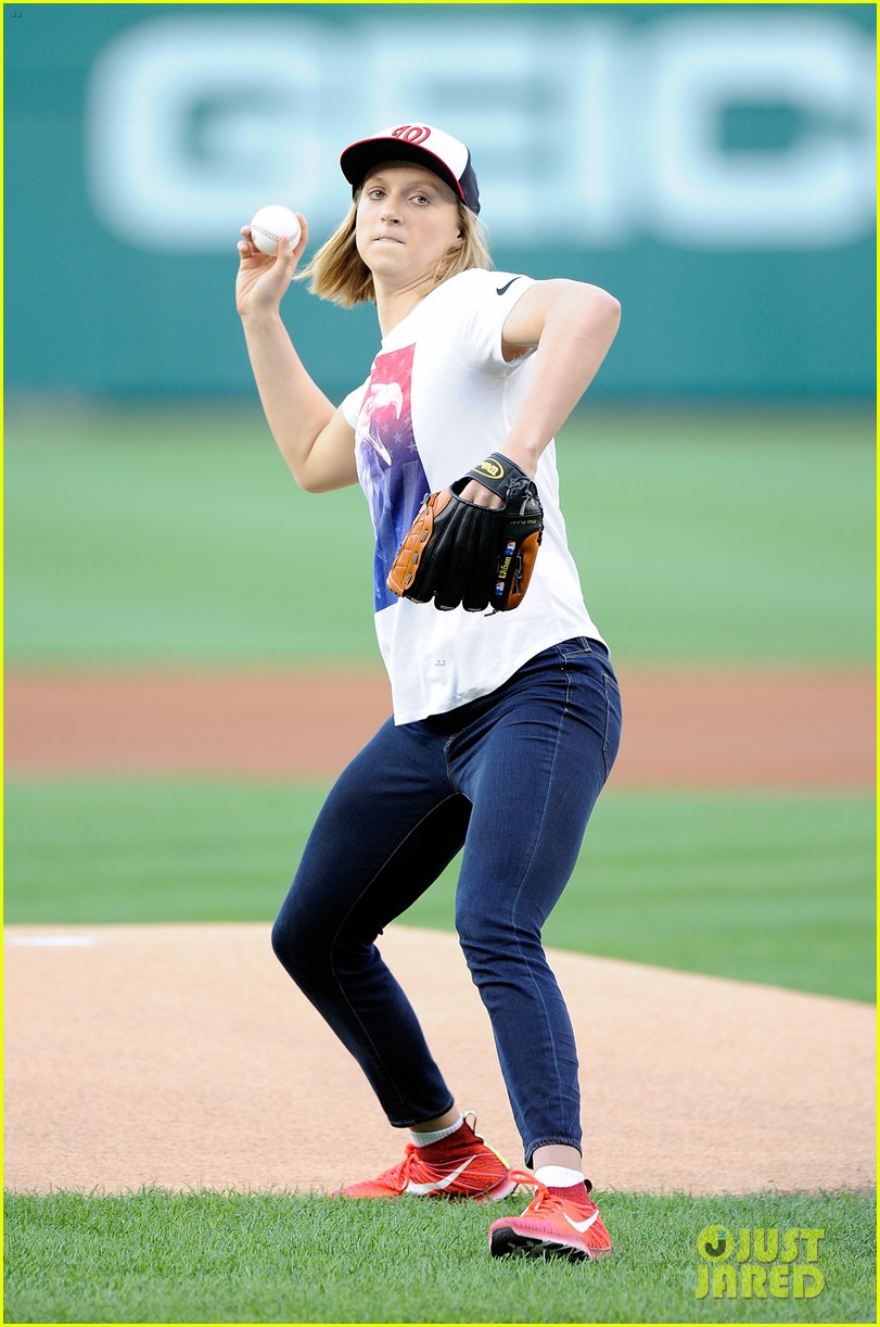 katie ledecky throws first pitch nationals game 02