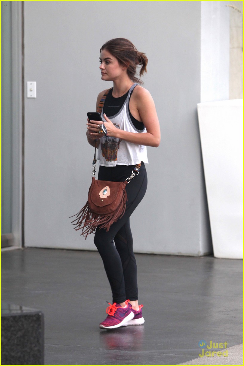 Lucy Hale Hits SoulCycle Class Before Ezria's Engagement on PLL | Photo