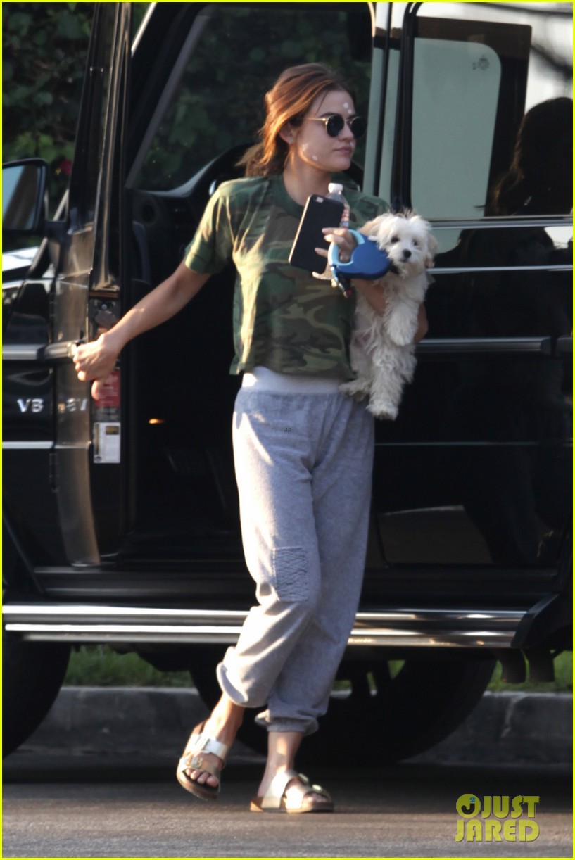 Full Sized Photo of lucy hale dog zit cream studio city 04 | Lucy Hale