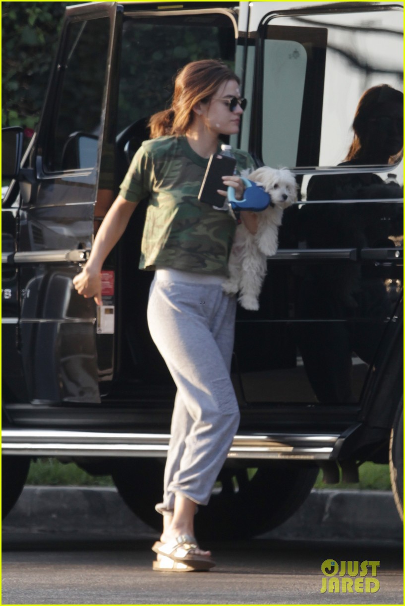 Full Sized Photo of lucy hale dog zit cream studio city 05 | Lucy Hale