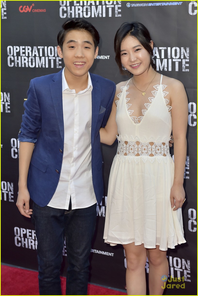 Nick Stars Megan Lee Lance Lim Step Out For Operation Chromite Premiere Photo Lance Lim Megan Lee Travis Atreo Pictures Just Jared Jr