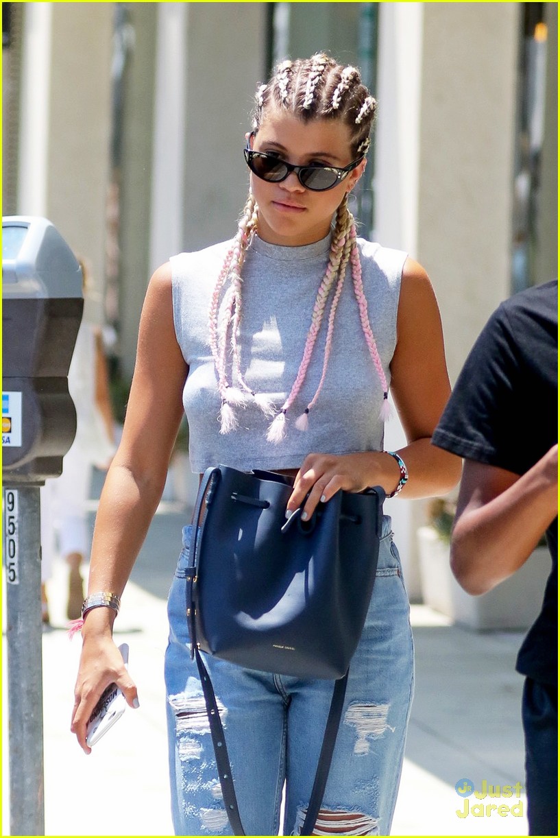 Full Sized Photo of sofia richie pink braids bartoli style campaign 06