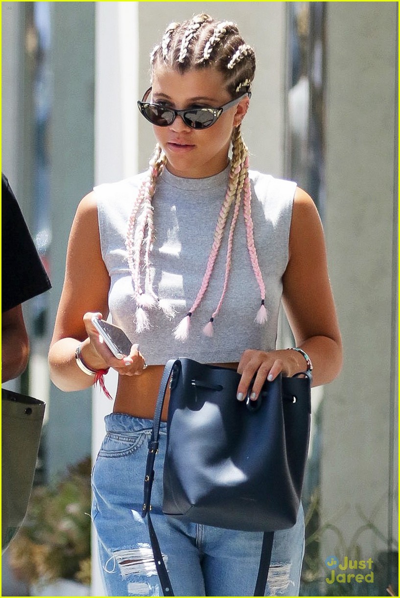 Full Sized Photo of sofia richie pink braids bartoli style campaign 08