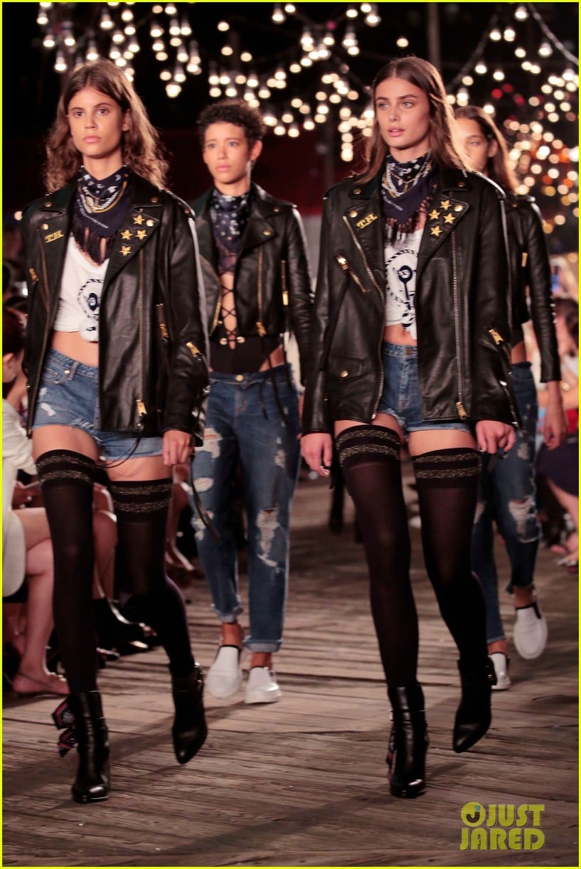 Full Sized Photo of hailey baldwin taylor hill chanel iman tommy