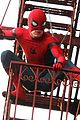 tom holland performs his own spider man stunts on nyc fire escape 04