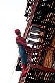 tom holland performs his own spider man stunts on nyc fire escape 08