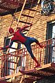 tom holland performs his own spider man stunts on nyc fire escape 19