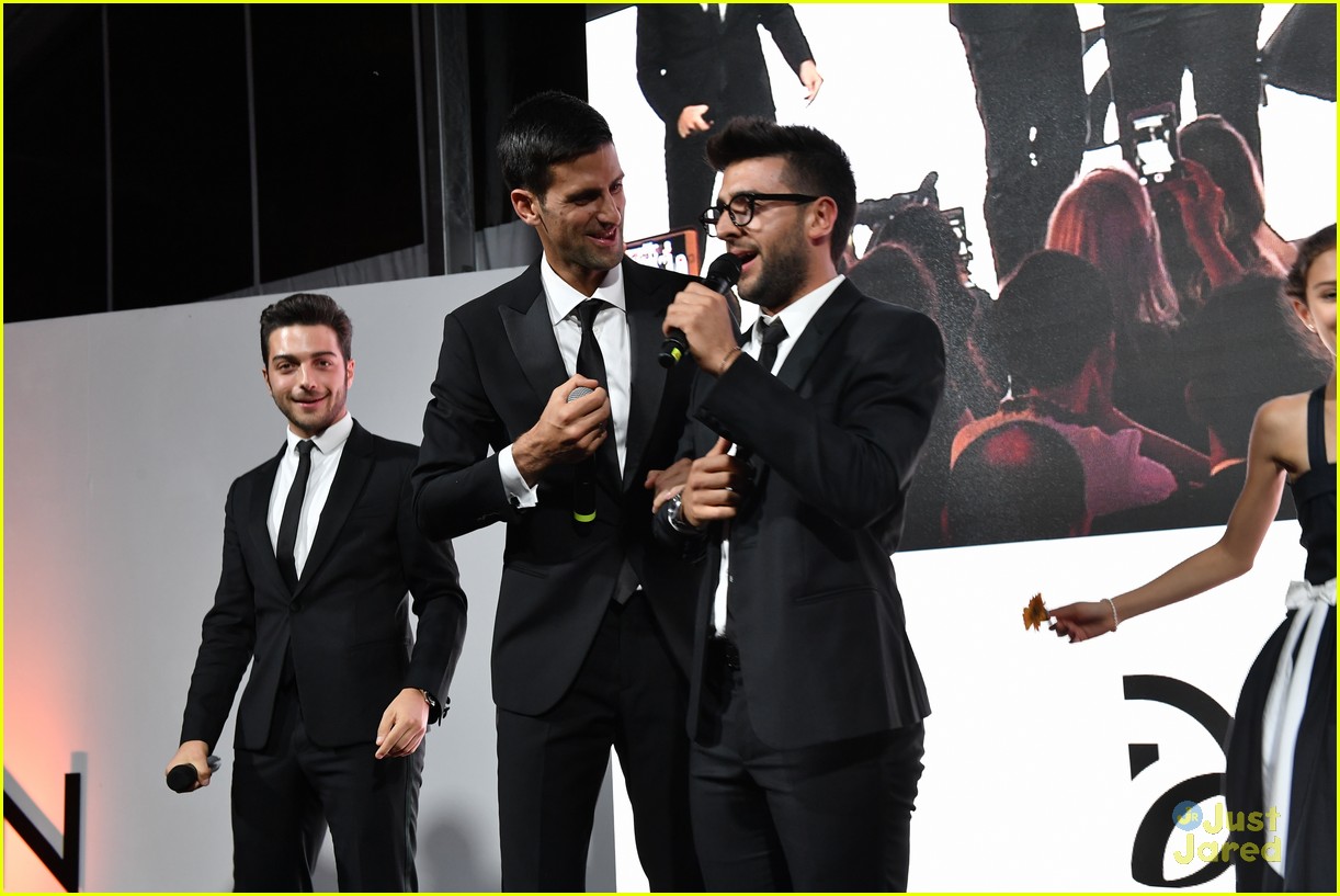 Il Volo Sing With Novak Djokovic At Tennis Meets Fashion Event In Milan Photo 1029259 Gianluca Ginoble Ignazio Boschetto Il Volo Piero Barone Pictures Just Jared Jr