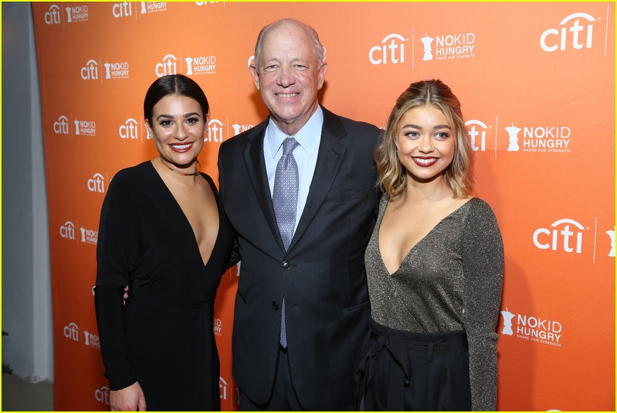 Sarah Hyland Hangs With Lea Michele at No Kid Hungry Dinner | Photo