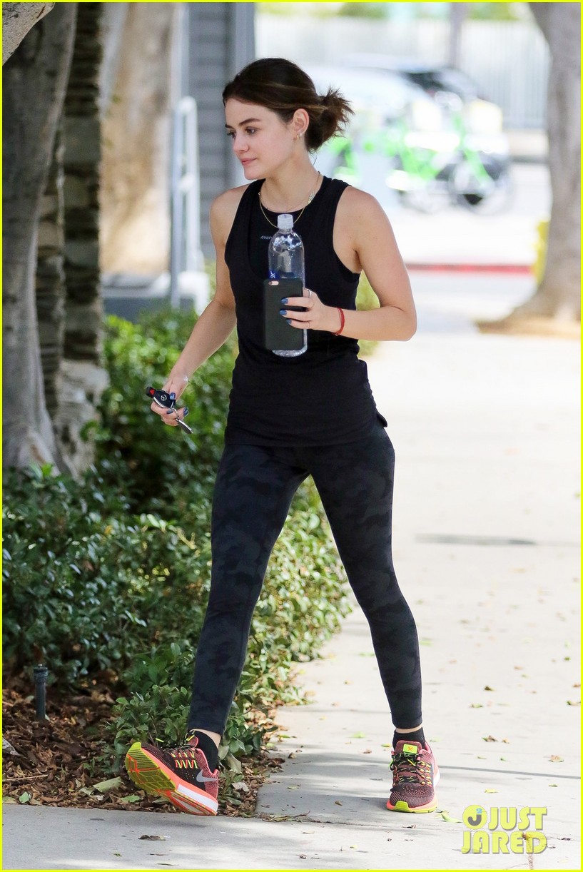 Full Sized Photo of lucy hale hits gym los angeles 06 | Lucy Hale