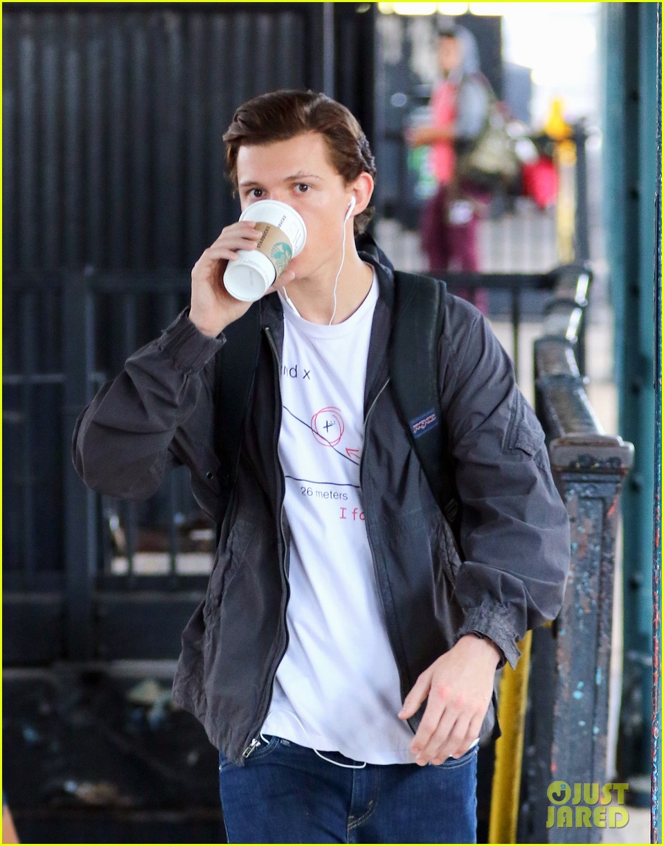 Full Sized Photo of tom holland spiderman queens hello kitty 26 Tom