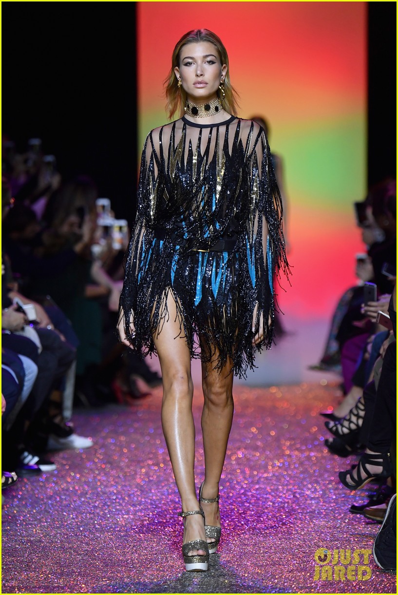 Hailey Baldwin Shoots For the Stars in Elie Saab's Paris Fashion Week