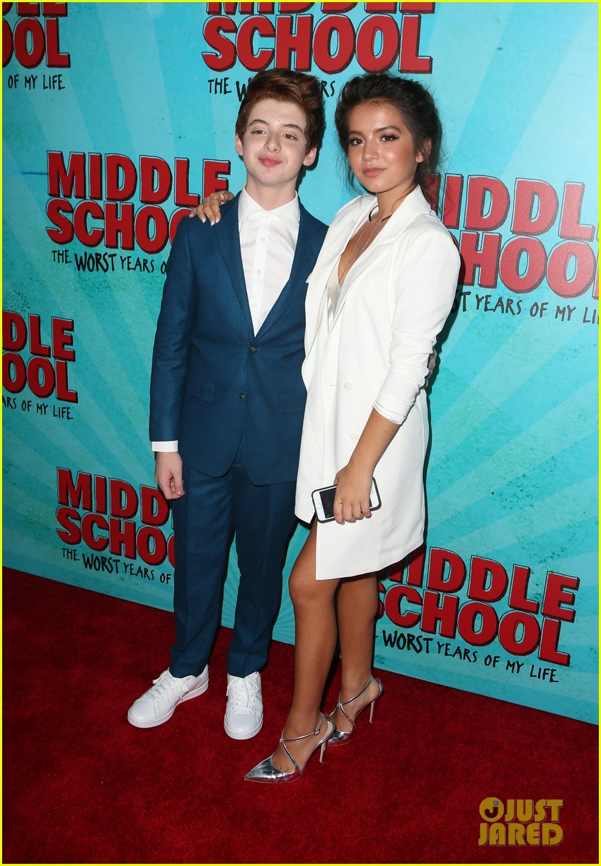 Isabela Moner Griffin Gluck Thomas Barbusca Attack Rob Riggle With Silly String At Middle School Movie Premiere Photo Alexa Nisenson Griffin Gluck Isabela Moner Jacob Hopkins Thomas Barbusca Pictures