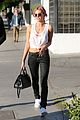 hailey baldwin steps out with a mystery man and pink hair 07