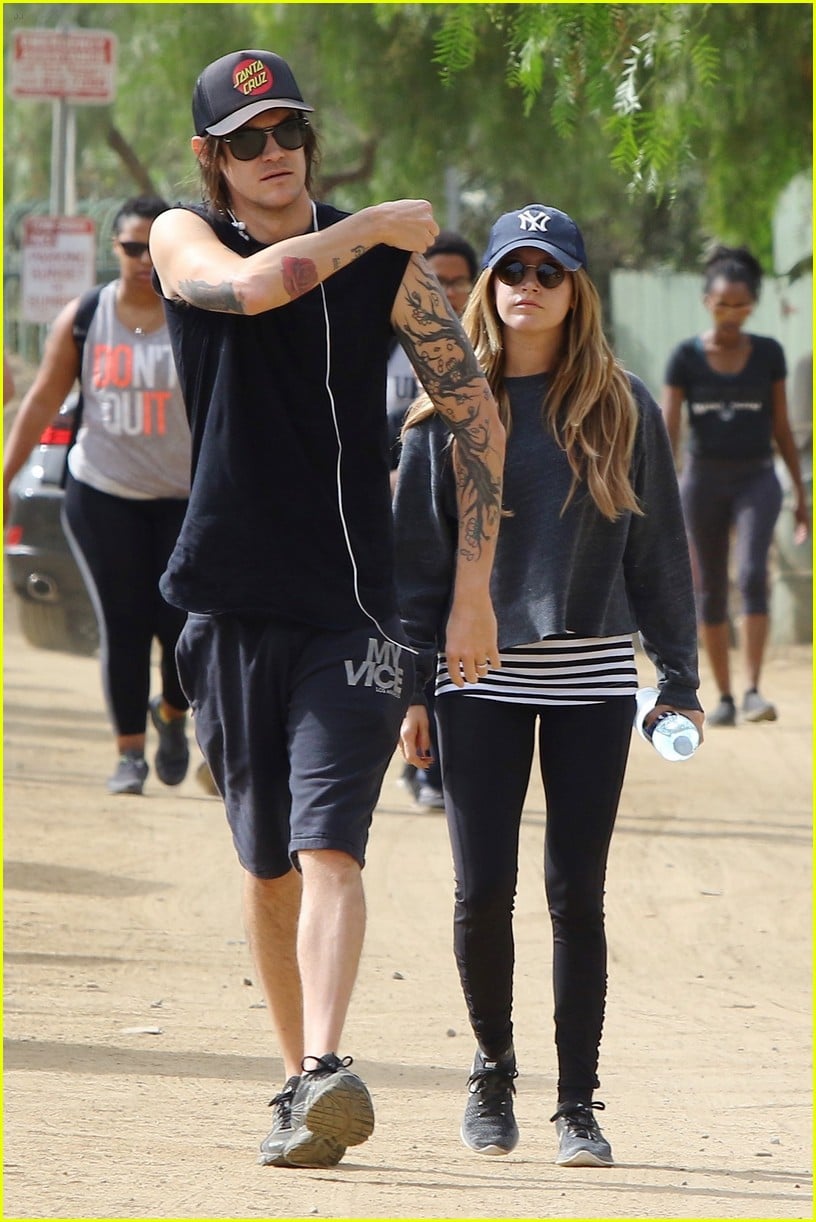 Full Sized Photo of ashley tisdale chris french tourists nyc la hike 31