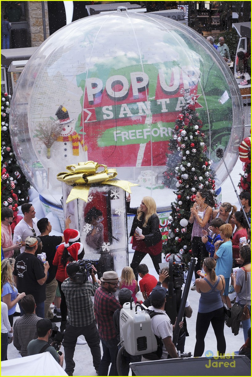 shay mitchell tahj mowry freeform stars pop up santa 04