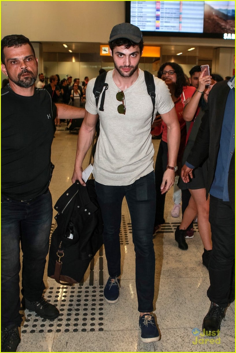 Full Sized Photo of matthew daddario katherine mcnamara brazil arrival ...