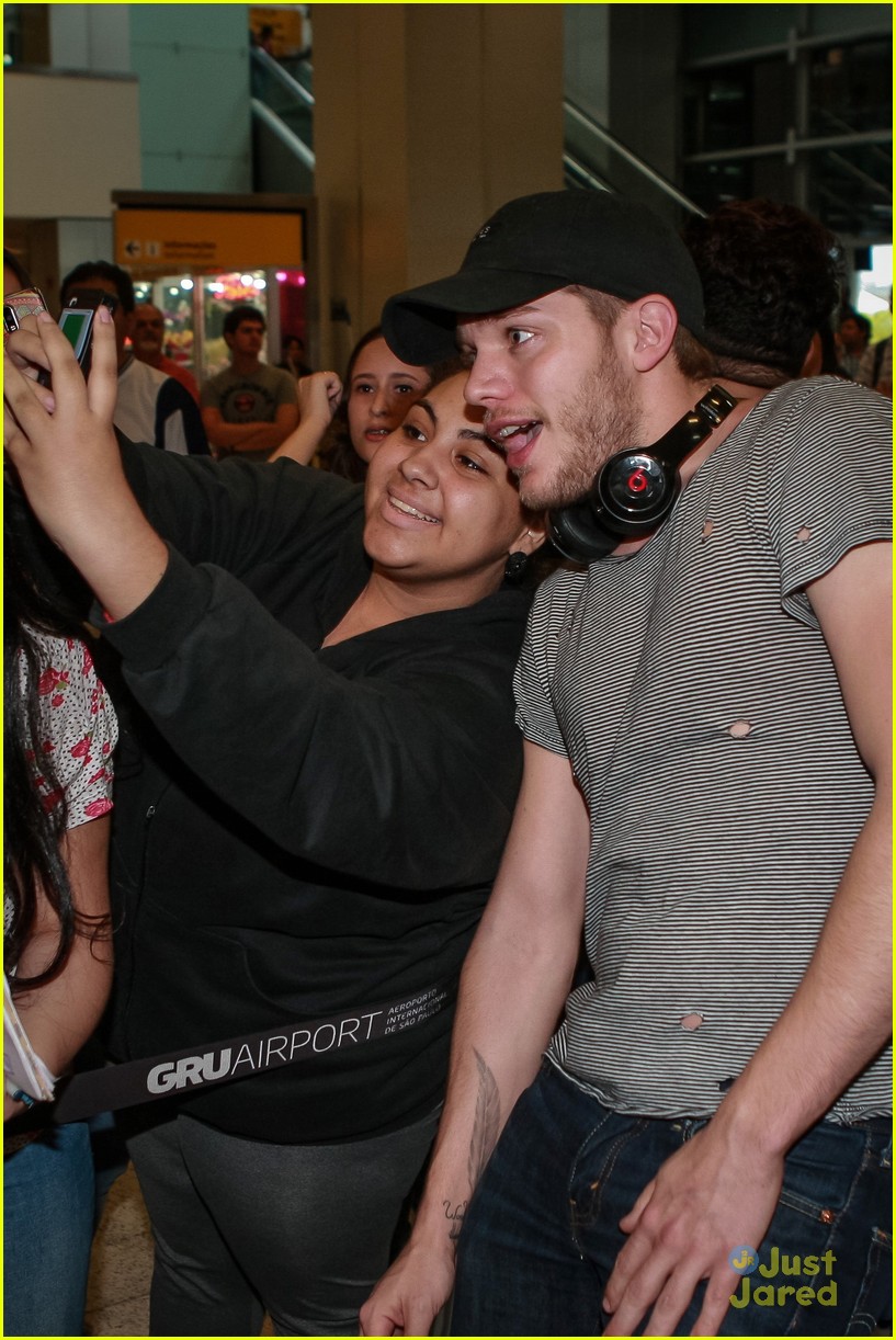 Full Sized Photo of matthew daddario katherine mcnamara brazil arrival