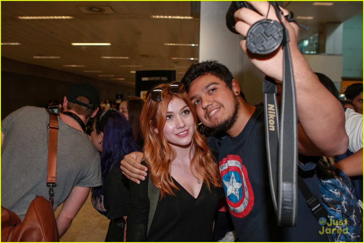 Full Sized Photo of matthew daddario katherine mcnamara brazil arrival