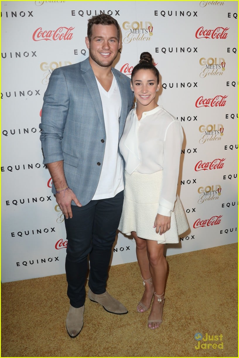 Aly Raisman & Football Boyfriend Colton Underwood Hit Gold Meets Golden