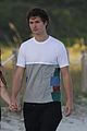 ansel elgort goes shirtless for a workout at the beach 27