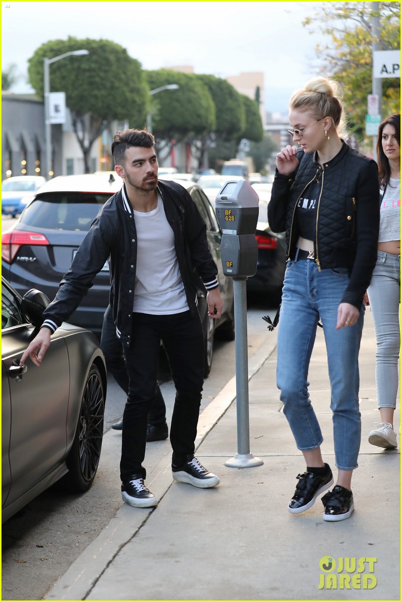 Full Sized Photo of joe jonas sophie turner rock coordinating outfits ...