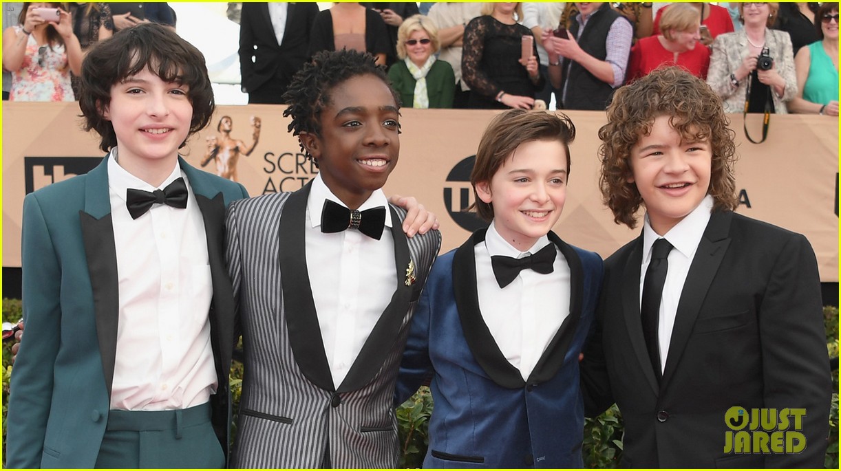 Full Sized Photo of stranger things cast hits the red carpet at sag