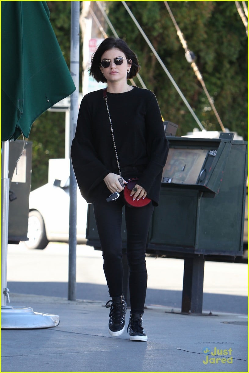 Full Sized Photo of lucy hale elvis pics coffee run 03 | Lucy Hale