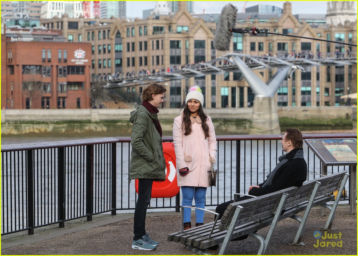 Full Sized Photo Of Thomas Sangster Olivia Olson Love Actually Filming