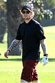 ed sheeran gets in round of golf before brazil tour dates 02