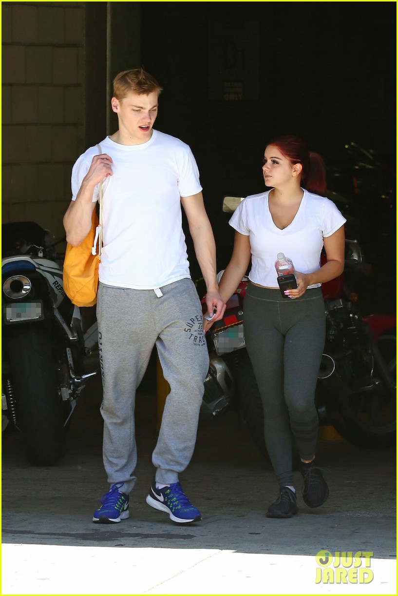 Full Sized Photo of ariel winter shows off new red hair color while out