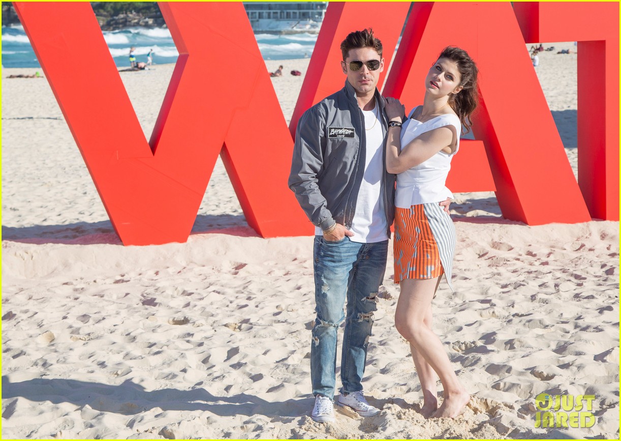 Zac Efron And Alexandra Daddario Hit The Beach For Baywatch Promo