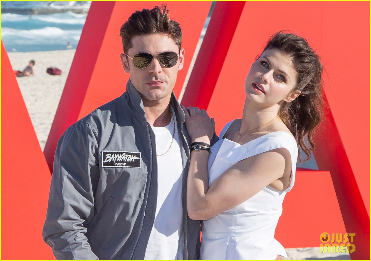 Zac Efron And Alexandra Daddario Hit The Beach For Baywatch Promo