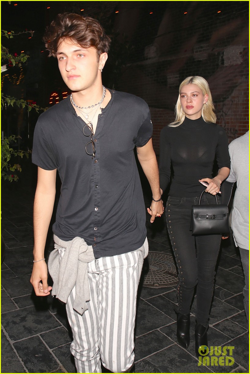 Nicola Peltz & Anwar Hadid Hold Hands While Leaving Dinner in LA