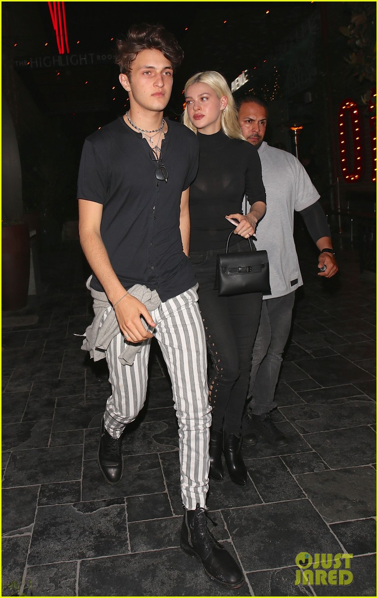 Nicola Peltz & Anwar Hadid Hold Hands While Leaving Dinner in LA