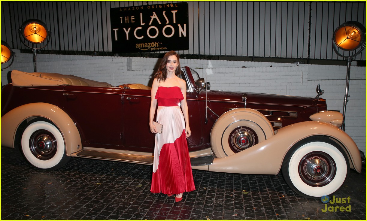 Full Sized Photo of lily collins greer grammer last tycoon premiere 26