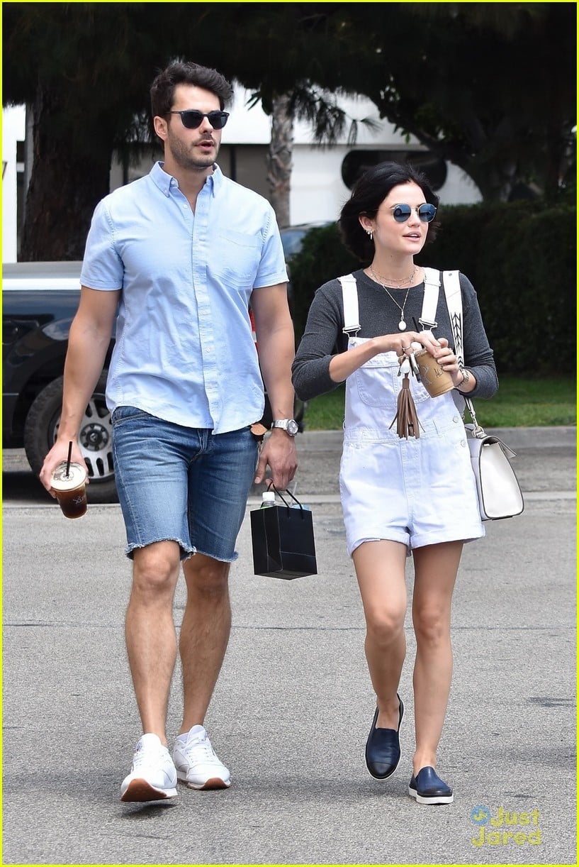 Full Sized Photo of lucy hale jayson blair coffee run before vancouver