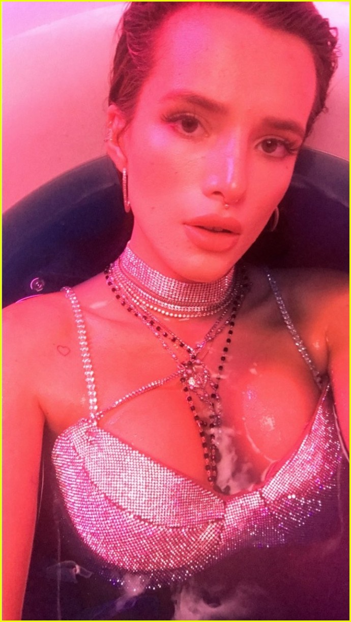 bella thorne wears bejeweled bikini for bathtub shoot 02