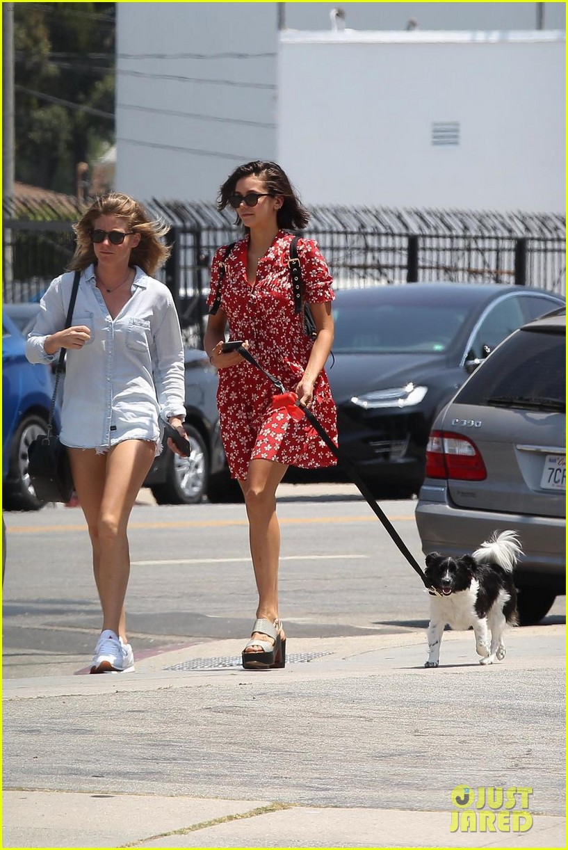 Nina Dobrev Makes Time for Maverick with Sunday Dog Walk | Photo