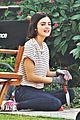 lucy hale rides a vespa and does some gardening on life sentence set 02