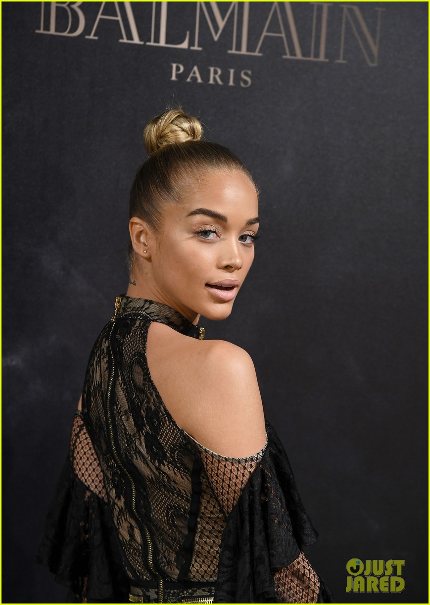 Full Sized Photo of hailey baldwin jasmine sanders go sheer for loreal