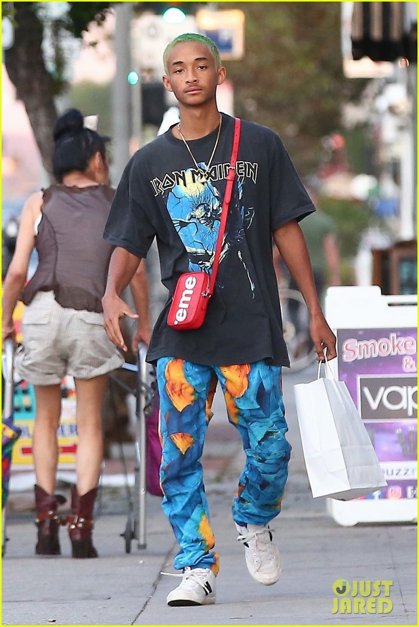 Jaden Smith Keeps It Cool in an Iron Maiden Shirt While on a Shopping ...