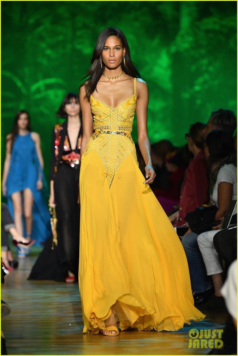 Emily Robinson Literally Wore Her Dreams to Elie Saab's Paris Show