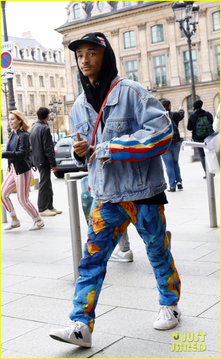 Jaden Smith Joins His Dad & Brother at Paris Fashion Week Event