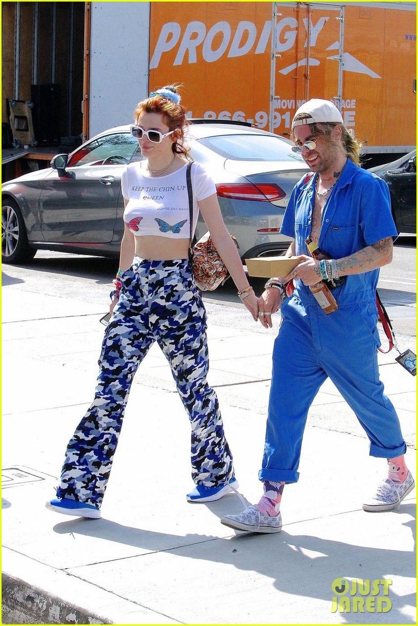 Full Sized Photo of bella thorne and mod sun hold hands while going out