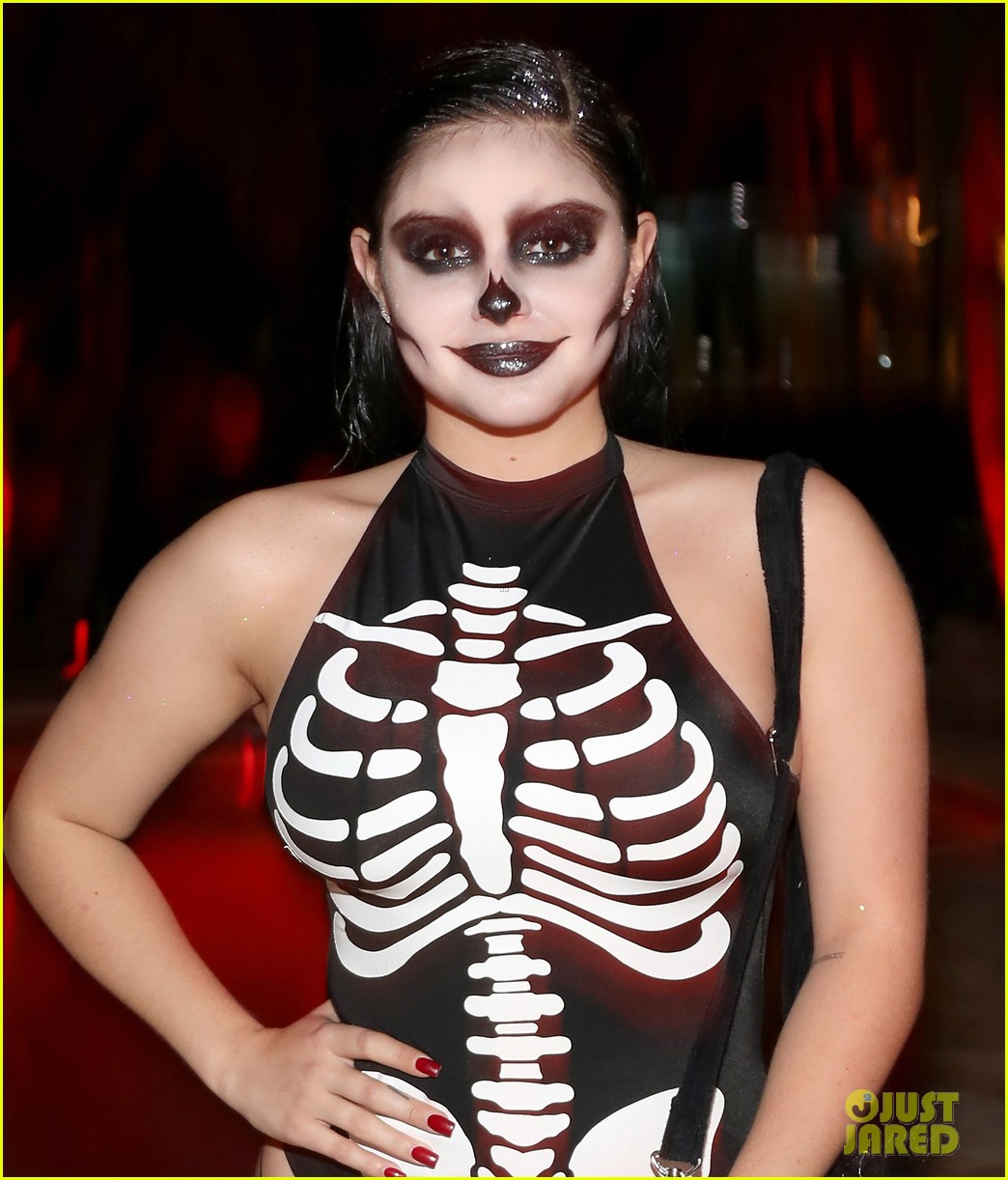 Ariel Winter Wears Stockings for Sexy Skeleton Look at Just