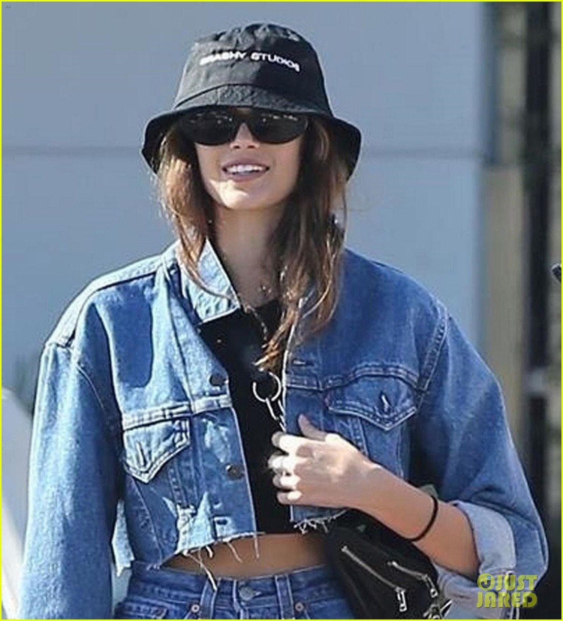 Full Sized Photo Of Kaia Gerber Rocks Double Denim While Out And About In Malibu 01 Kaia